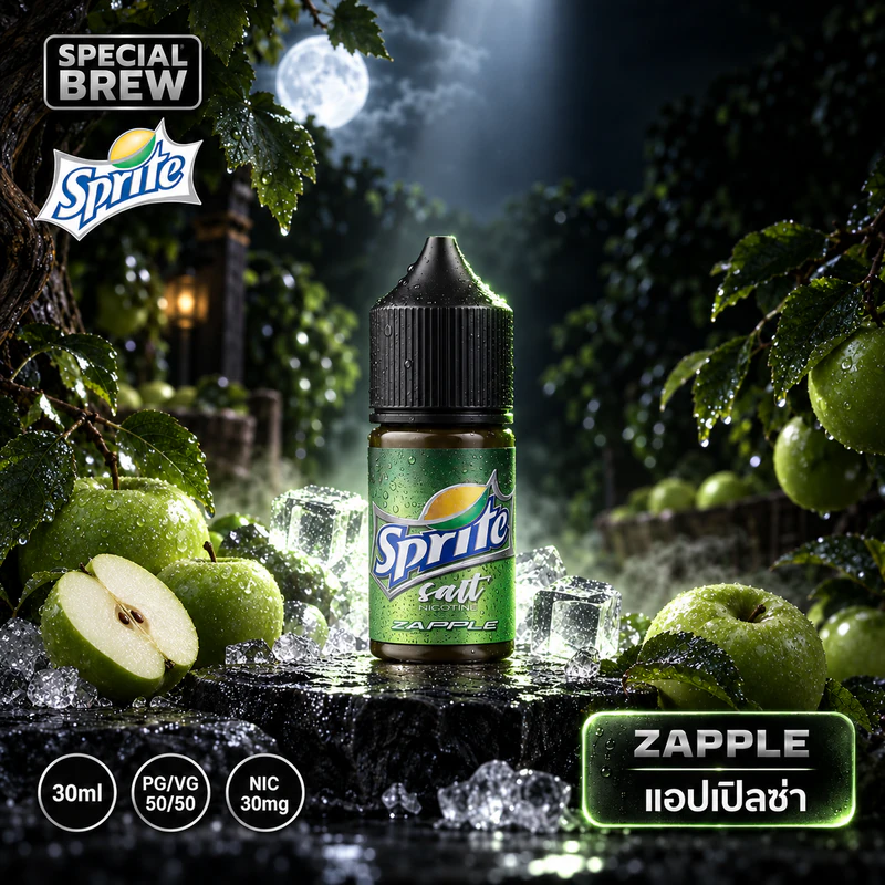 Sprite Salt Nic Zapple Nic30 กลิ่นแอปเปิลซ่า