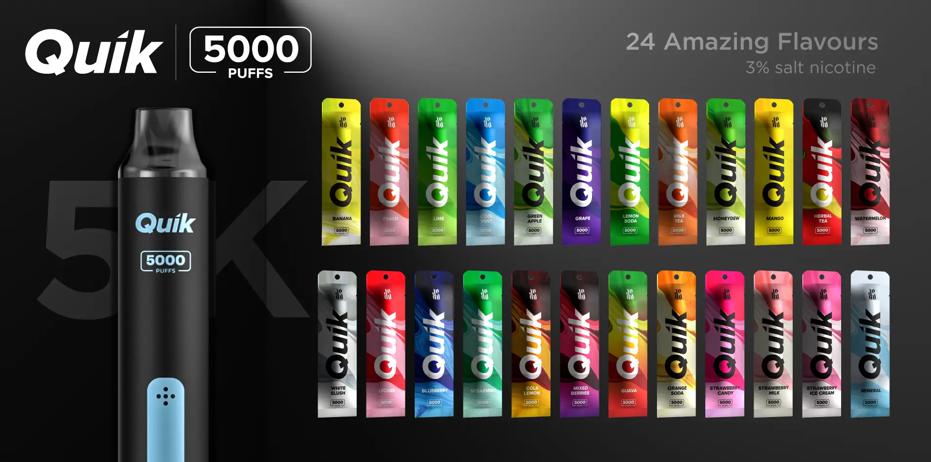 KS Quik 5000 Puffs แบนเนอร์สินค้า