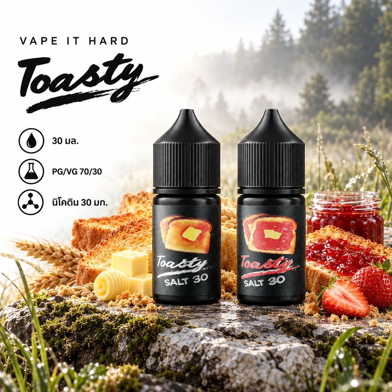 Toasty Salt Nic 30ml Nic30 ภาพหน้าปก