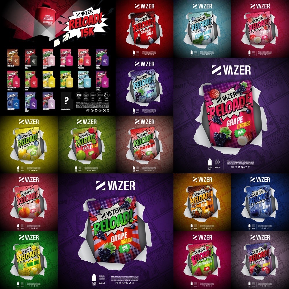 รายละเอียด Vazer Reload 15K หัวพอตเปลี่ยนได้ 15000 คำ