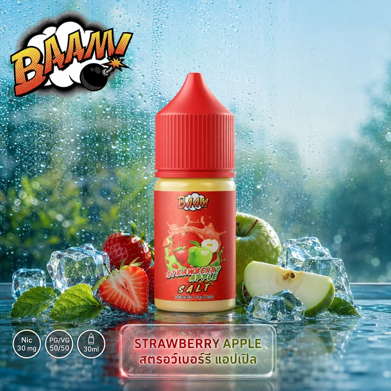 BAAM Strawberry Apple - สตรอว์เบอร์รี่แอปเปิล