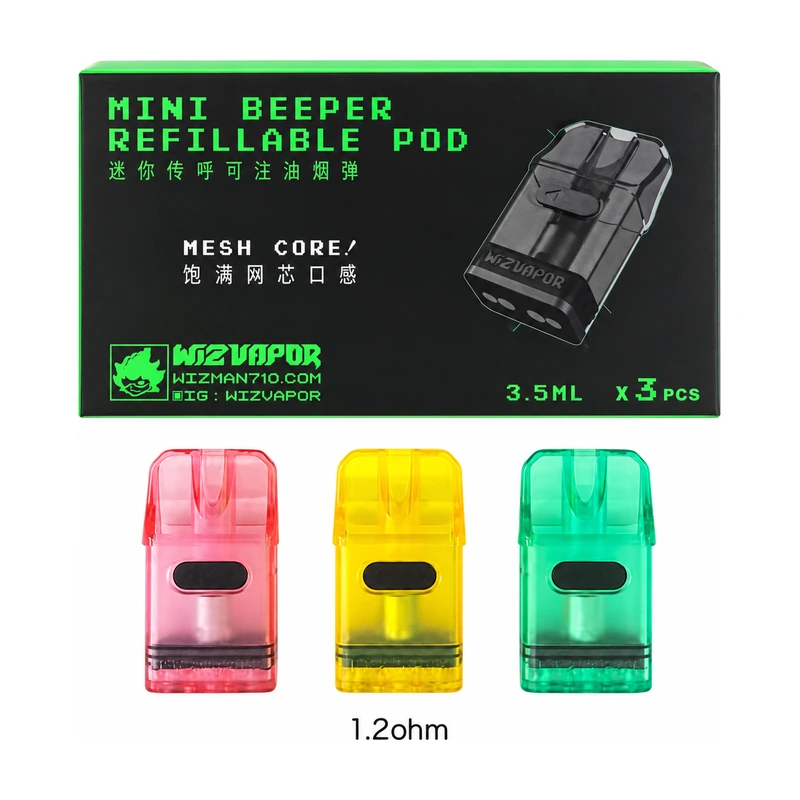 หัวคอยล์ Wizvapor Mini Beeper Replacement Pod 3 ชิ้น/แพ็ค [ แท้ ]