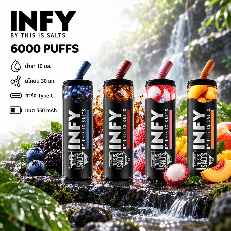 INFY 6000 Puffs พอตใช้แล้วทิ้ง This is Salts รูปหน้าปก