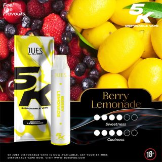 JUES 5000 Puffs กลิ่น Berry Lemonade - น้ำมะนาวเบอร์รี่