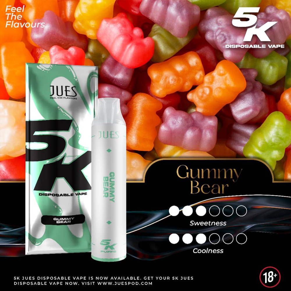 JUES 5000 Puffs กลิ่น Gummy Bear - กัมมี่แบร์