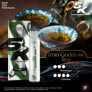 JUES 5000 Puffs กลิ่น Iron Goddess Tea - ชาอู่หลง