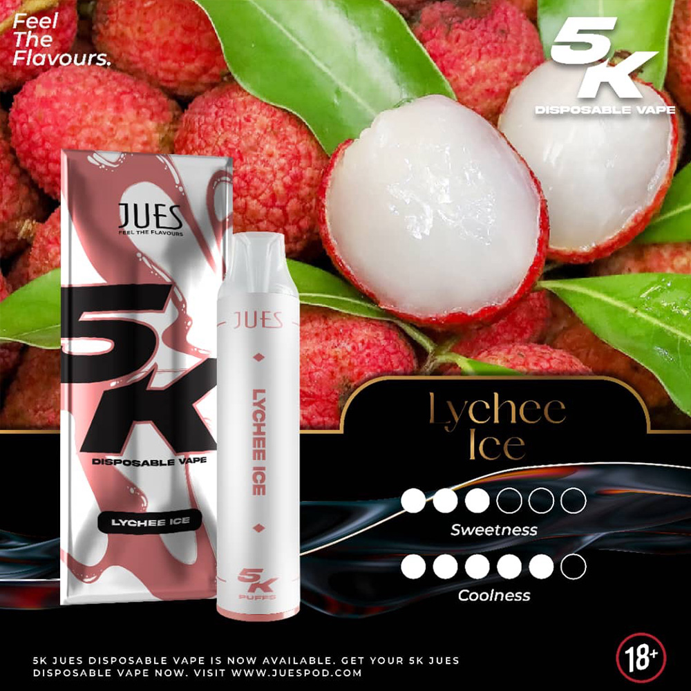 JUES 5000 Puffs กลิ่น Lychee - ลิ้นจี่