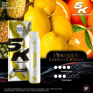JUES 5000 Puffs กลิ่น Pineapple Lemon Orange - สับปะรด มะนาว ส้ม