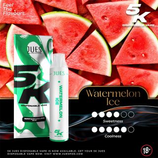 JUES 5000 Puffs กลิ่น Watermelon Ice - แตงโมเย็น