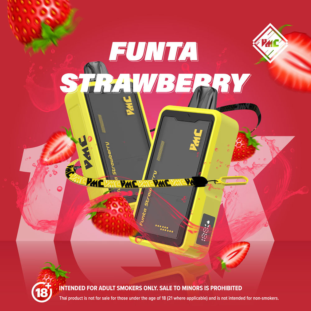 VMC 12000 Puffs Funta Strawberry แฟนต้าสตรอว์เบอร์รี่