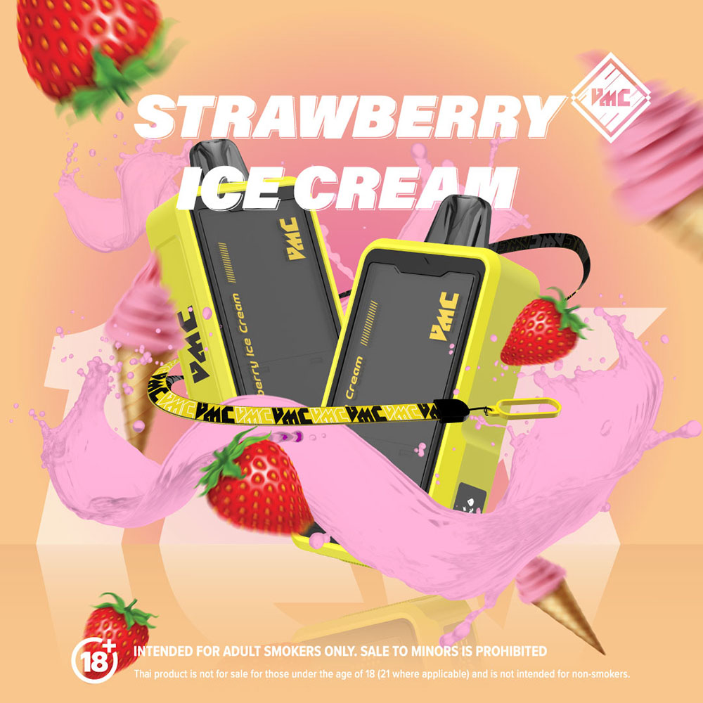 VMC 12000 Puffs Strawberry Ice Cream ไอศกรีมสตรอว์เบอร์รี่