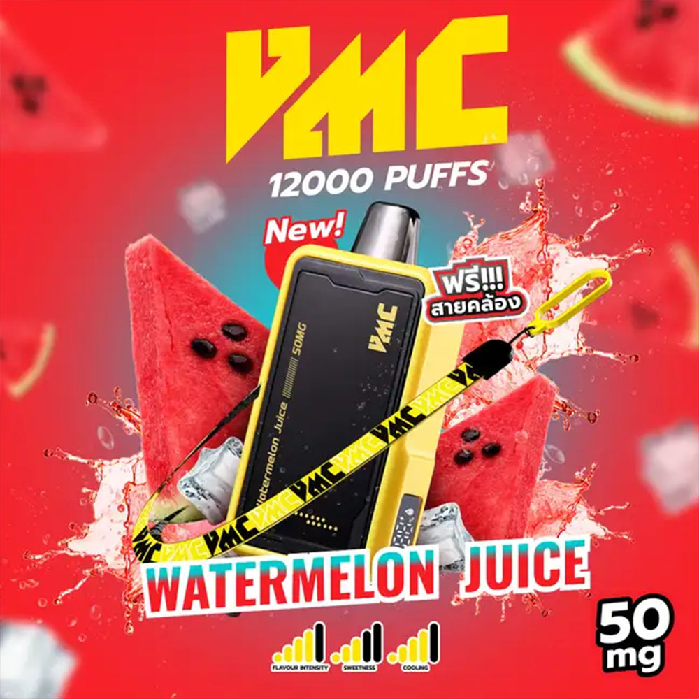 VMC 12000 Puffs Play Watermelon Nic50 ลูกอมแตงโม Nic50