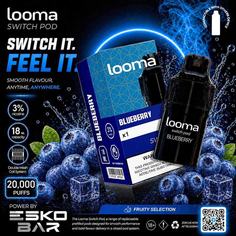Looma Switch Pod 20K Blueberry - บลูเบอร์รี่