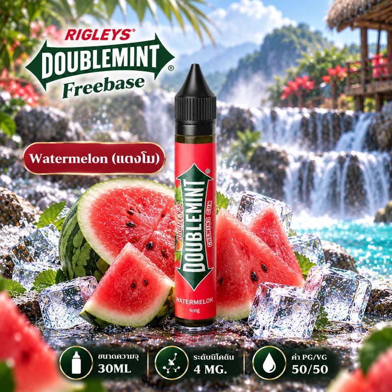 DOUBLEMINT Freebase 30ml Nic4 Watermelon - แตงโม