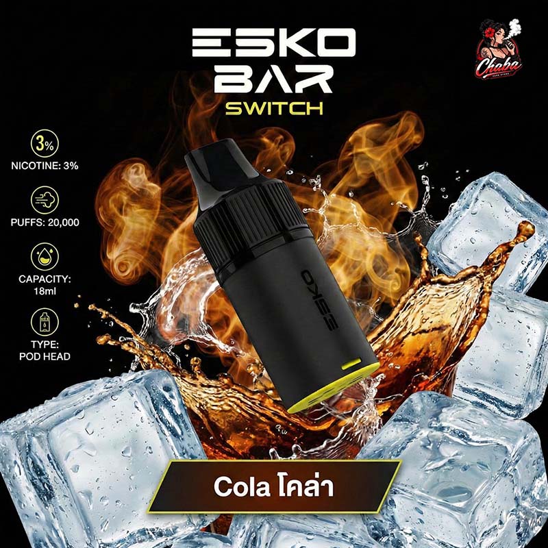 หัวพอต ESKOBAR Switch 20000 Puffs รส Cola โคล่า