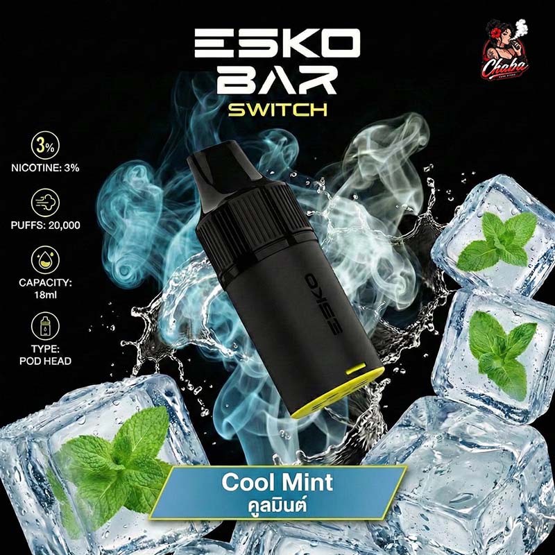 หัวพอต ESKOBAR Switch 20000 Puffs รส Cool Mint คูลมินต์