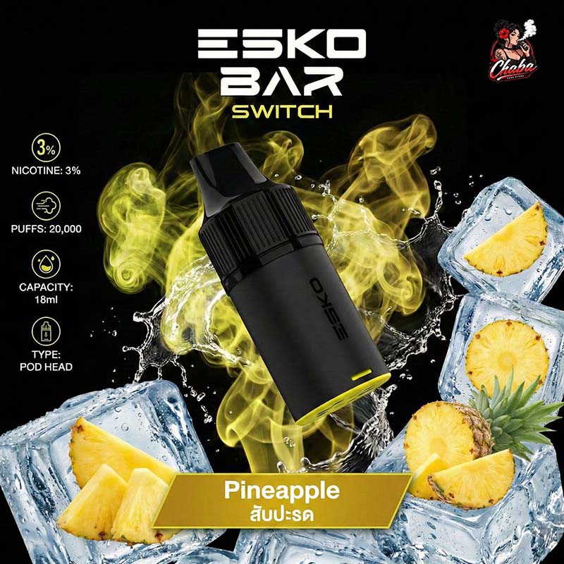 หัวพอต ESKOBAR Switch 20000 Puffs รส Pineapple สับปะรด