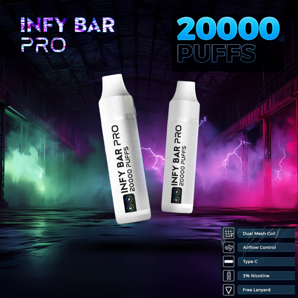 INFY BAR PRO 20000 Puffs พอตใช้แล้วทิ้ง จอ LED ปรับรูลม
