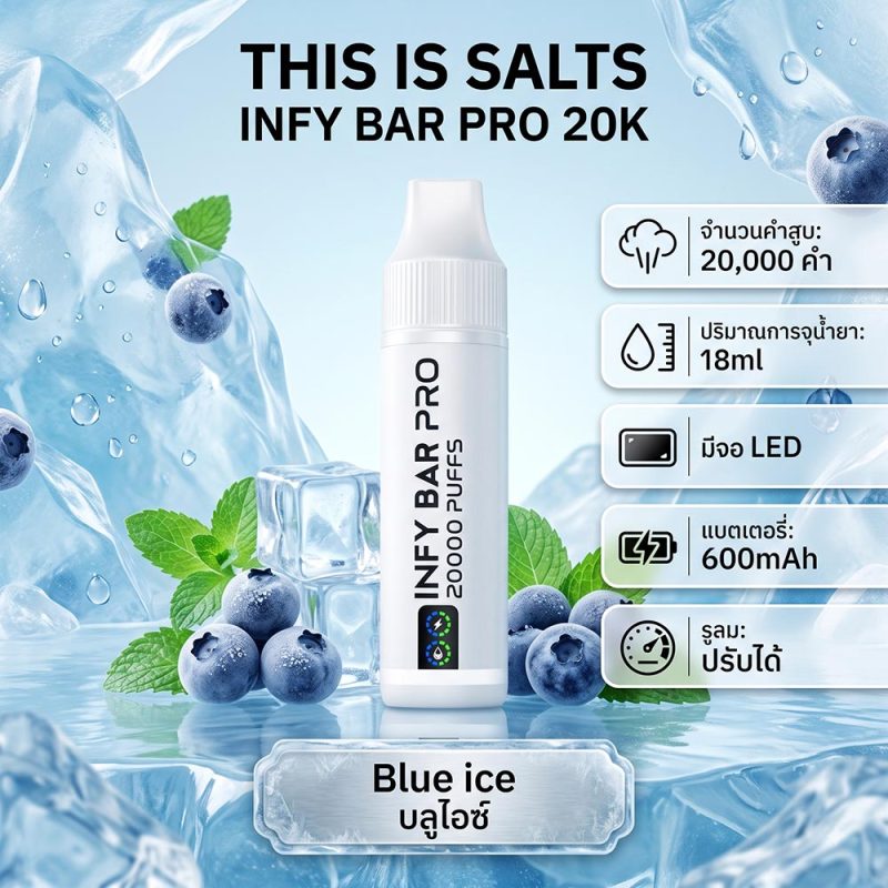 INFY BAR PRO 20000 Puffs 1. Blue Ice – บลูเย็น