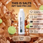 INFY BAR PRO 20000 Puffs จาก THIS IS SALTS เป็นพอตใช้แล้วทิ้งชาร์จได้ที่เน้นใช้งานง่าย กลิ่นชัด และอยู่ได้นาน