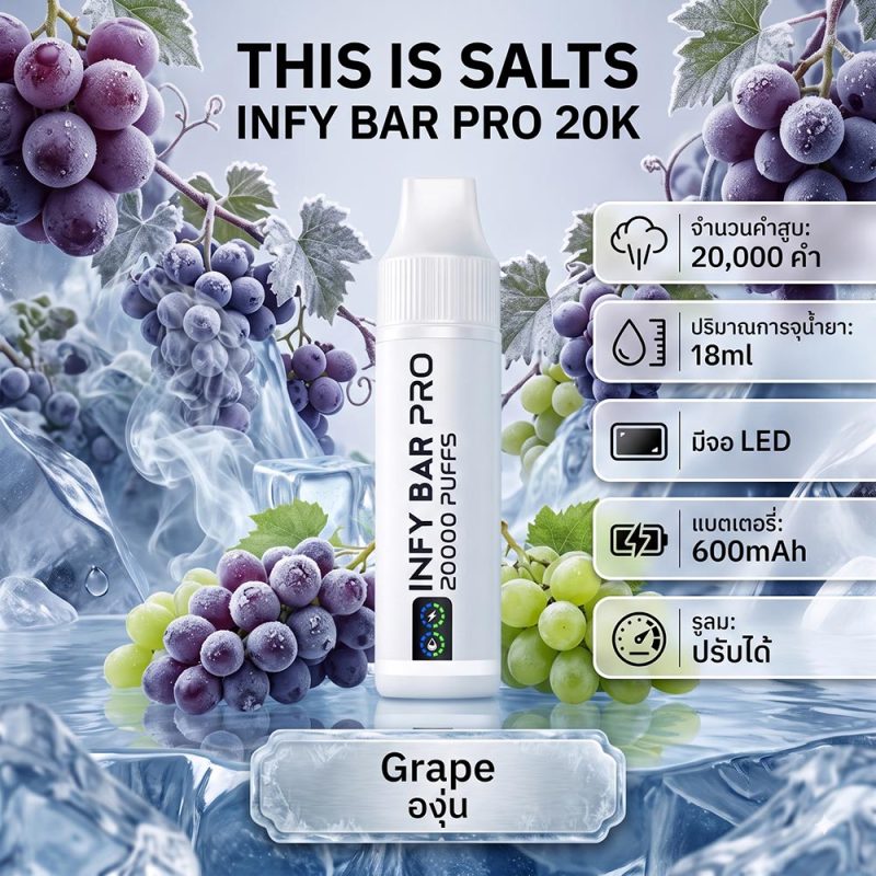 INFY BAR PRO 20000 Puffs 5. Grape – องุ่น
