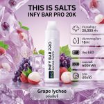 INFY BAR PRO 20000 Puffs จาก THIS IS SALTS เป็นพอตใช้แล้วทิ้งชาร์จได้ที่เน้นใช้งานง่าย กลิ่นชัด และอยู่ได้นาน