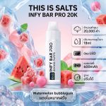INFY BAR PRO 20000 Puffs จาก THIS IS SALTS เป็นพอตใช้แล้วทิ้งชาร์จได้ที่เน้นใช้งานง่าย กลิ่นชัด และอยู่ได้นาน