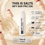 INFY BAR PRO 20000 Puffs จาก THIS IS SALTS เป็นพอตใช้แล้วทิ้งชาร์จได้ที่เน้นใช้งานง่าย กลิ่นชัด และอยู่ได้นาน