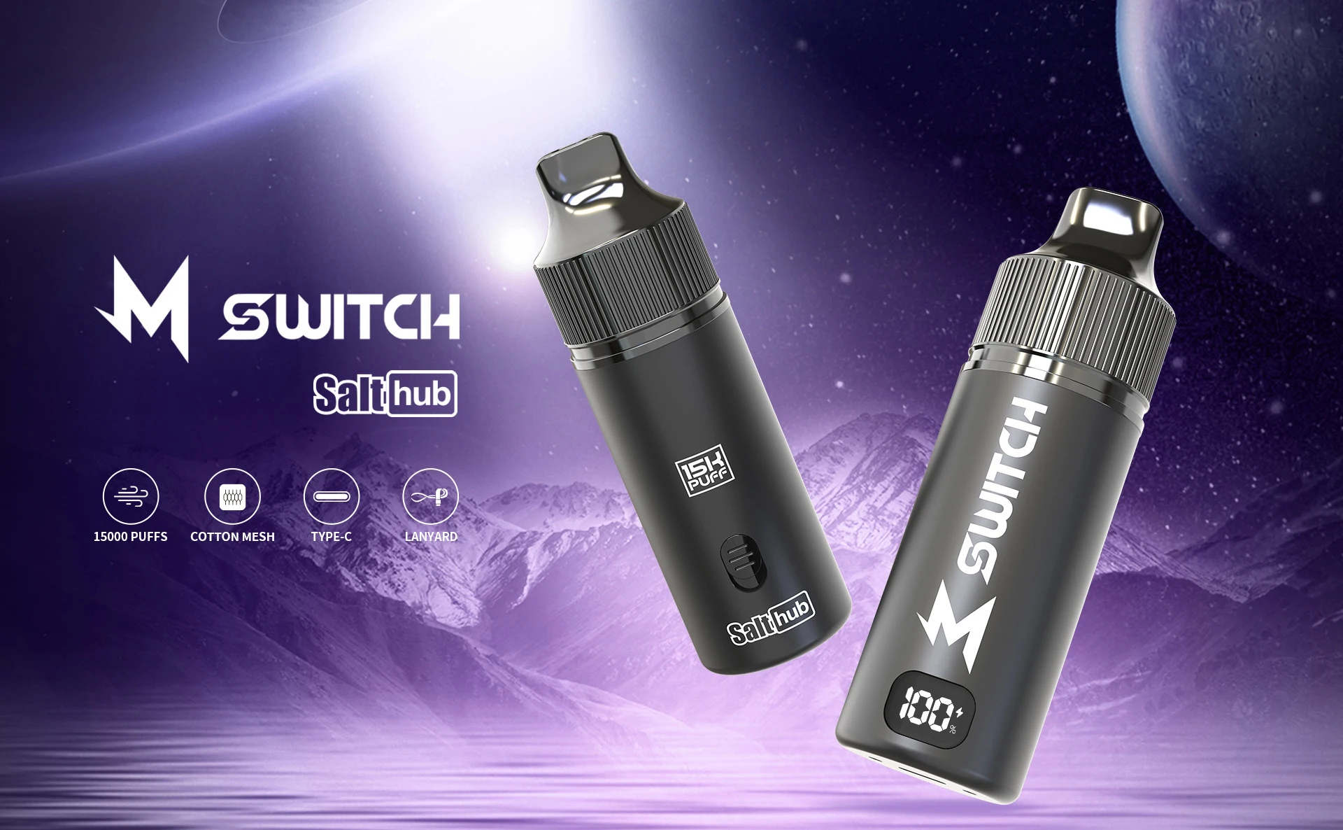 M Switch 15000 Puffs รองรับ 15000 คำ คอยล์ Mesh และ Type-C