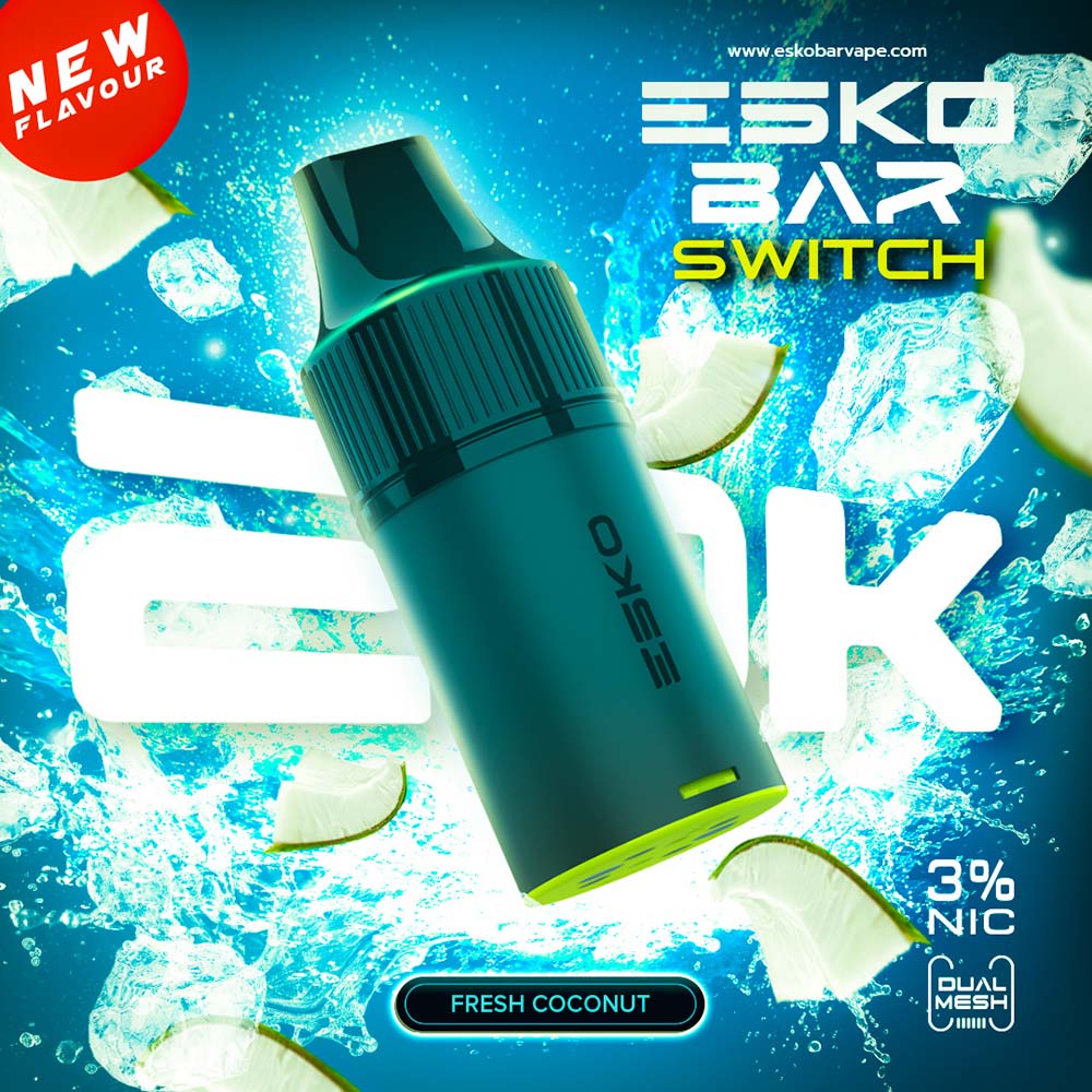 หัวพอต ESKOBAR Switch 20000 Puffs รส Coconut มะพร้าว