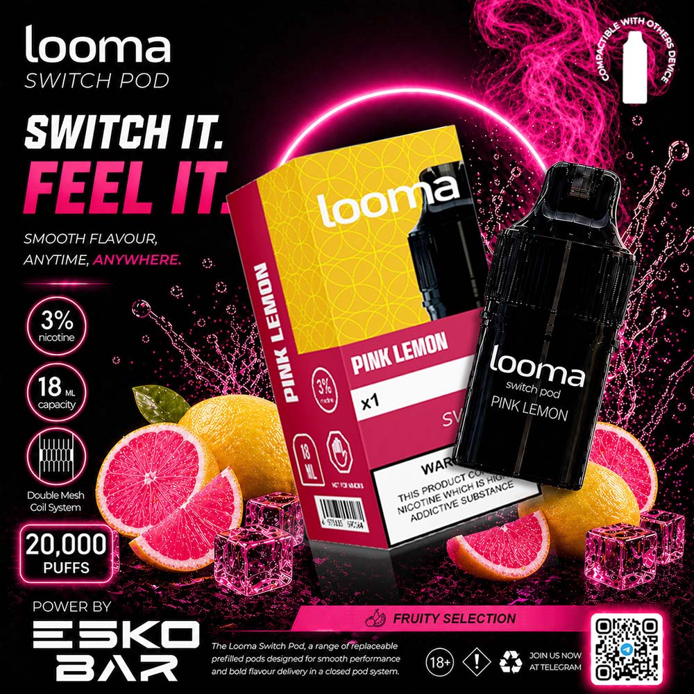 Looma Switch Pod 20K Pink Lemon - พิงก์เลมอน
