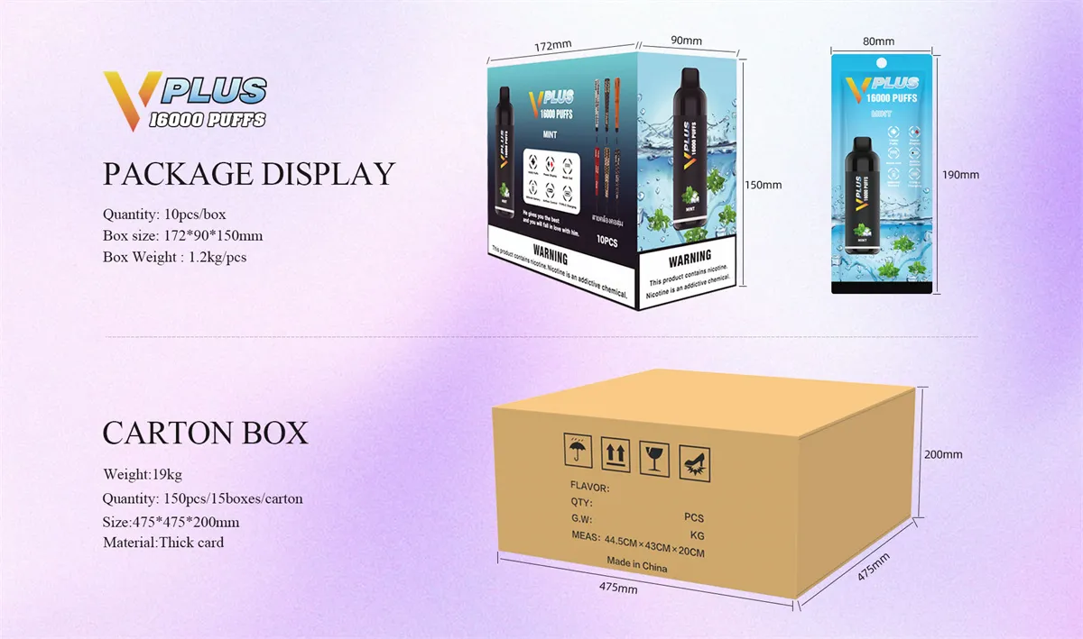 VPLUS 16000 Puffs ภาพรายละเอียดสินค้า 5