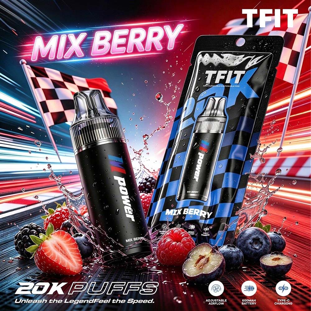 TFIT M Power 20K พอตใช้แล้วทิ้ง 20,000 คำ ปรับรูลมได้