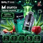 หัวพอต M Switch 15000 Puffs Apple Aloe - แอปเปิ้ลว่านหางจระเข้