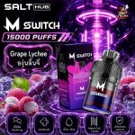 หัวพอต M Switch 15000 Puffs Grape Lychee - องุ่นลิ้นจี่