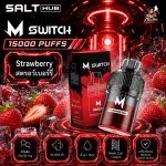 หัวพอต M Switch 15000 Puffs Strawberry - สตรอว์เบอร์รี่