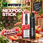 WOTOFO NEXPOD STICK 5000 Puffs กลิ่น Peach Strawberry พีชสตรอว์เบอร์รี่