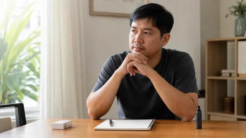 ชายไทยกำลังวางแผนว่าบุหรี่ไฟฟ้าช่วยเลิกบุหรี่ได้หรือไม่