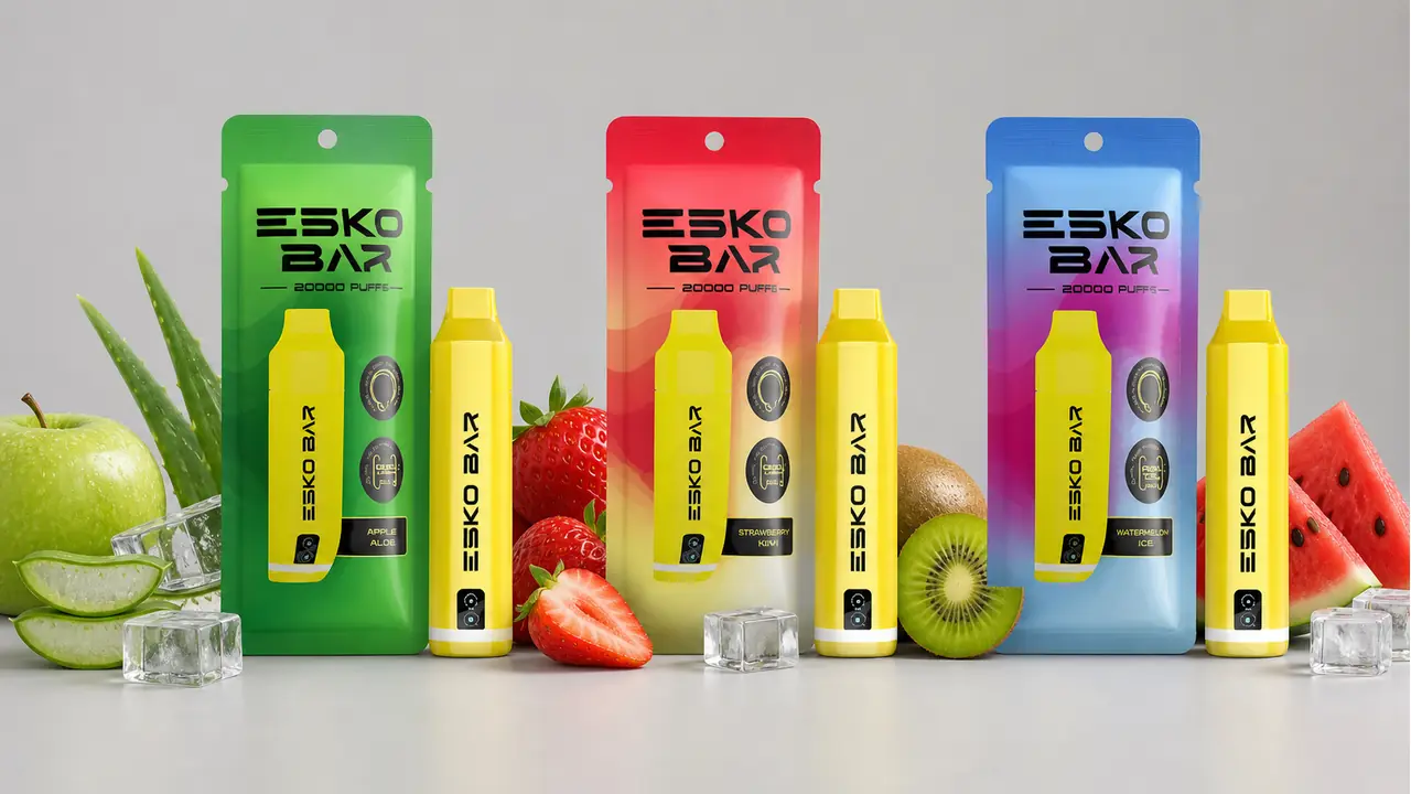 ESKO Bar 20000 Puffs หลายกลิ่น Apple Aloe Strawberry Kiwi และ Watermelon Ice