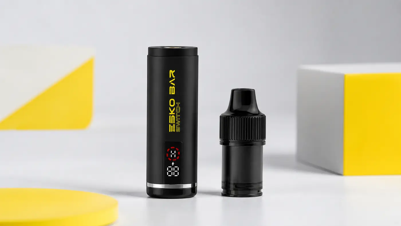 เครื่อง ESKOBAR Switch 20000 Puffs แยกจากหัวพอตแบบเปลี่ยนได้