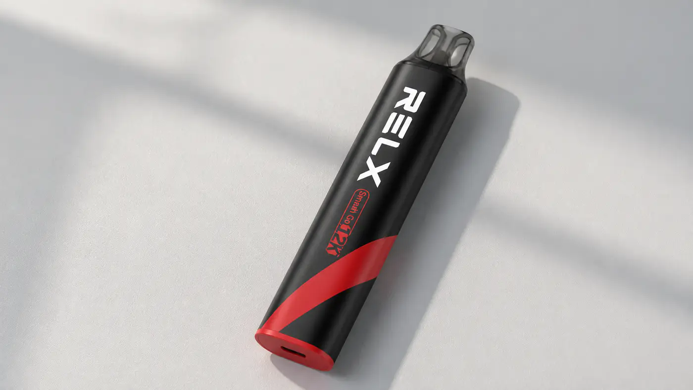 รีวิว RELX SMASH GO 12K ดีไซน์ตัวเครื่องสีดำแถบแดง