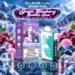 LAVIE ICE KING 50000 Puffs กลิ่น Grape Blueberry Bubble Gum - องุ่นบลูเบอร์รี่หมากฝรั่ง