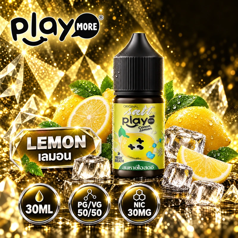 Play More Salt Nic 30ml Lemon - เลมอน