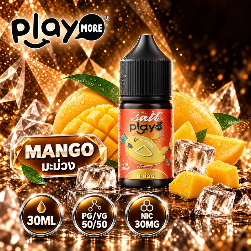Play More Salt Nic 30ml Mango - มะม่วง