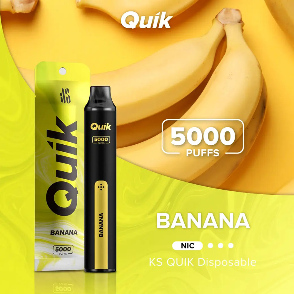 KS Quik 5000 Puffs Banana - กล้วย