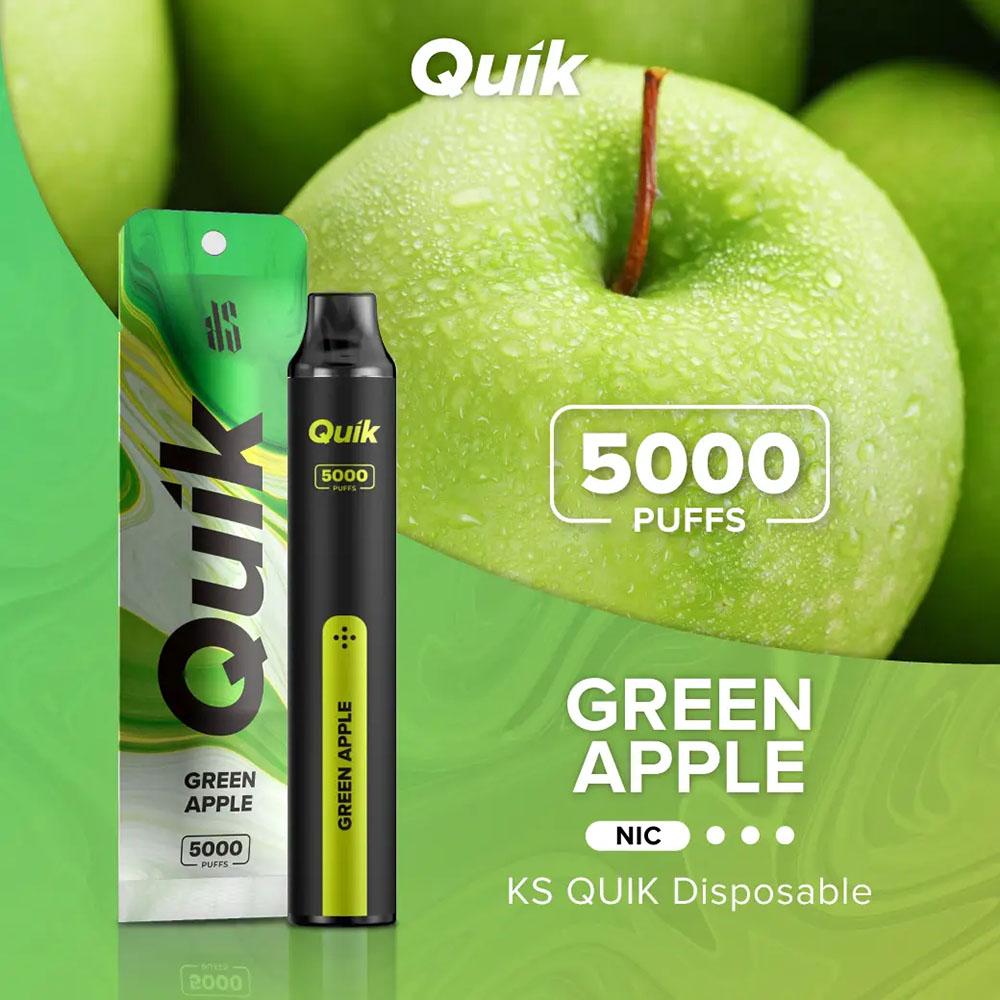 KS Quik 5000 Puffs Green Apple - แอปเปิลเขียว