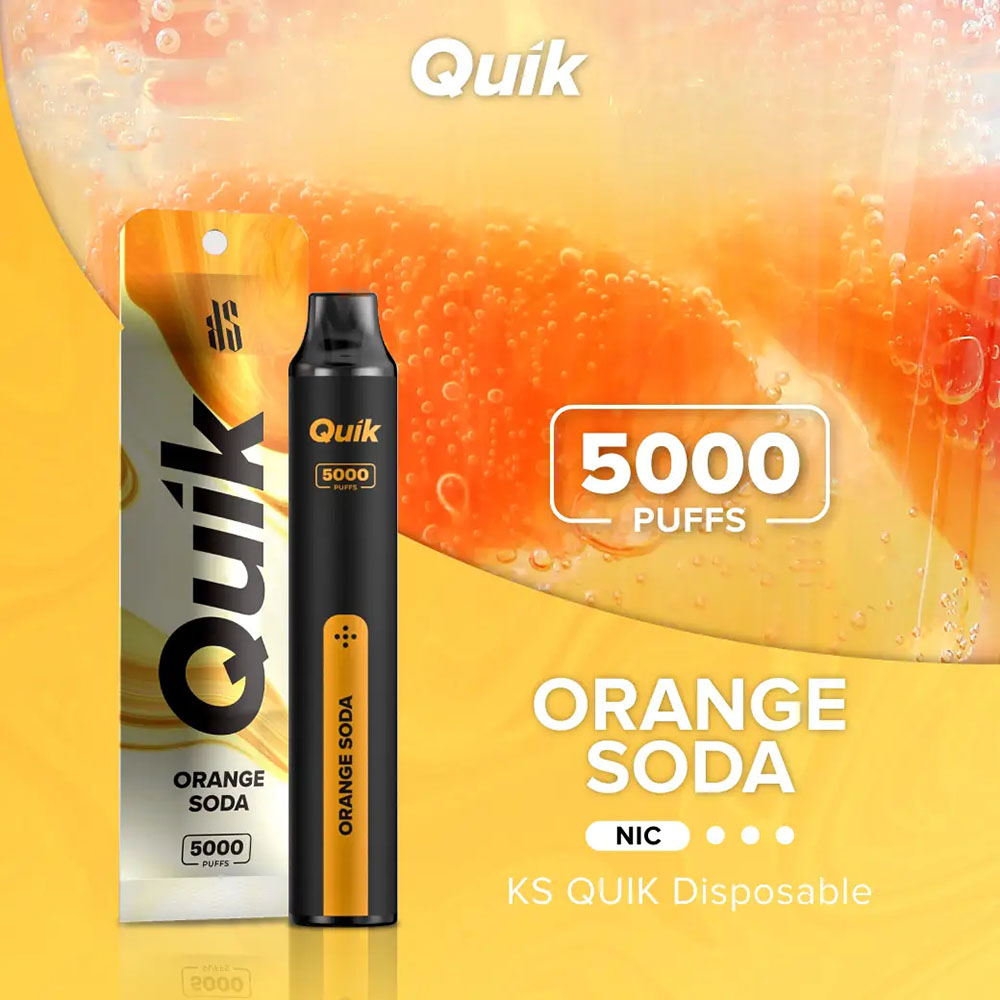 KS Quik 5000 Puffs Orange Soda - น้ำส้มโซดา