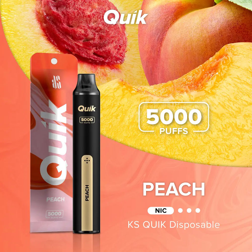 KS Quik 5000 Puffs Peach - พีช