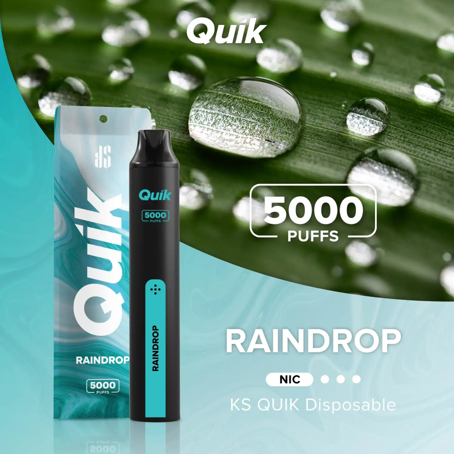 KS Quik 5000 Puffs Raindrop - น้ำฝน