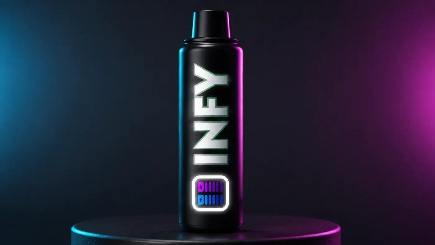INFY 20K Puffs จอ LED แสดงระดับแบตเตอรี่และน้ำยา